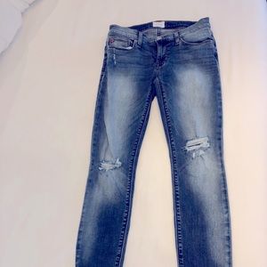 Hudson slightly ripped blue jeans